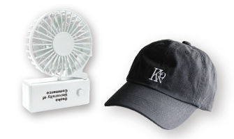 卓上扇風機、KLONコラボレーションキャップ